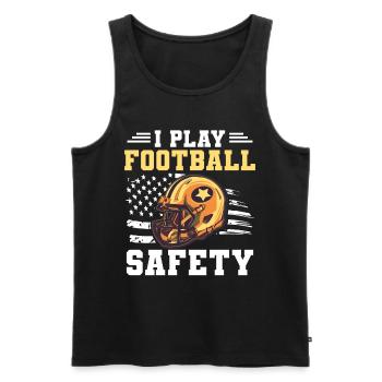 Football américain - Débardeur bio Premium Homme - noir - Devant - Michal (187cm)