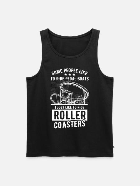 Roller coaster amusement park lovers - Men's Premium Organic Tank Top - black