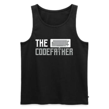 Software Programming Developer - Men's Premium Organic Tank Top - black - Front - AI Model Male 178 light (178cm)