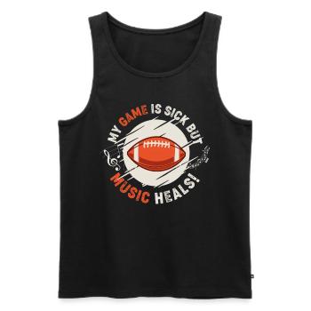 Football - Débardeur bio Premium Homme - noir - Devant - Michal (187cm)