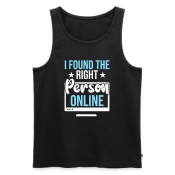 Internet Saint-Valentin Couple - Débardeur bio Premium Homme - noir - Devant - Michal (187cm)
