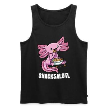 Niedlicher Axolotl Snaxolotl Kawaii Snacksalotl - Männer Premium Bio Tank Top - Schwarz - Vorne - AI Model Male 178 light (178cm)