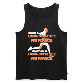 Marathon Runner Player Vêtements de course - Débardeur bio Premium Homme - noir - Devant - Michal (187cm)