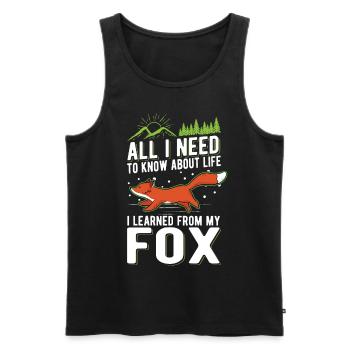 Fox Gift Red Fox - Men's Premium Organic Tank Top - black - Front - Michal (187cm)