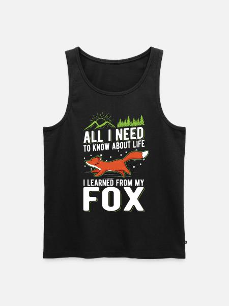 Fuchs Geschenk Rotfuchs - Männer Premium Bio Tank Top - Schwarz