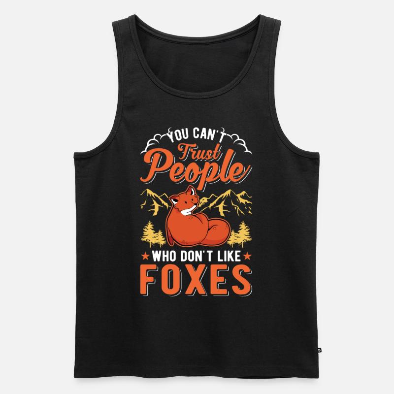 Fuchs Geschenk Rotfuchs - Männer Premium Bio Tank Top - Schwarz