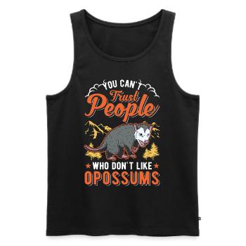 Opossum Gift Possum Pouch Rat - Men's Premium Organic Tank Top - black - Front - Michal (187cm)