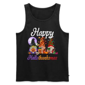 Trois nains Hallothanksmas Halloween Noël - Débardeur bio Premium Homme - noir - Devant - Michal (187cm)