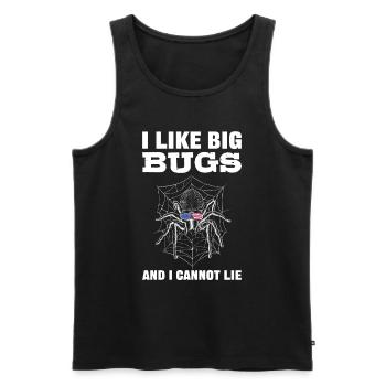 I Like Big Bugs and I Cannot Lie Tarantula - Männer Premium Bio Tank Top - Schwarz - Vorne - AI Model Male 178 light (178cm)