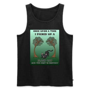 Once upon a time I picked up a black cat the rest - Men's Premium Organic Tank Top - black - Front - AI Model Male 178 light (178cm)