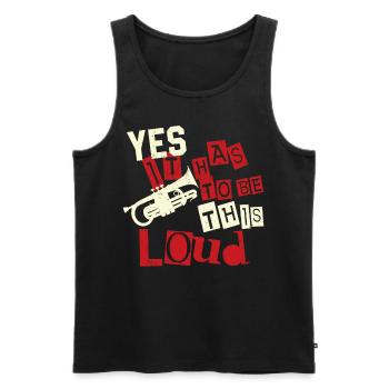 Trumpet Player Vintage Yes It Has - Männer Premium Bio Tank Top - Schwarz - Vorne - Michal (187cm)