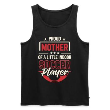 Indoor soccer mom striker - Men's Premium Organic Tank Top - black - Front - Michal (187cm)