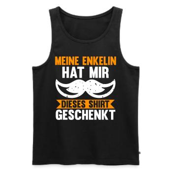 Großvater Großpapa Opi Opa - Männer Premium Bio Tank Top - Schwarz - Vorne - Michal (187cm)