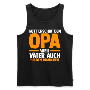Großvater Großpapa Opi Opa - Männer Premium Bio Tank Top - Schwarz - Vorne - AI Model Male 178 light (178cm)