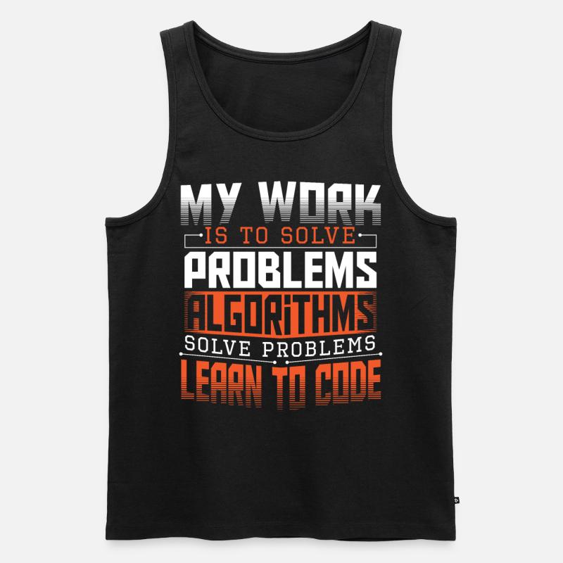 HTML Computer Engineer Hacker - Men's Premium Organic Tank Top - black