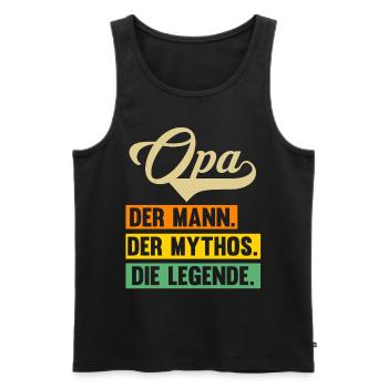 Großvater Großpapa Opi Opa - Männer Premium Bio Tank Top - Schwarz - Vorne - AI Model Male 178 light (178cm)