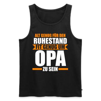 Großvater Großpapa Opi Opa - Männer Premium Bio Tank Top - Schwarz - Vorne - AI Model Male 178 light (178cm)