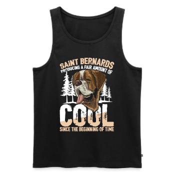 Saint Bernards Producing A Fair Amount Of Cool - Männer Premium Bio Tank Top - Schwarz - Vorne - Michal (187cm)