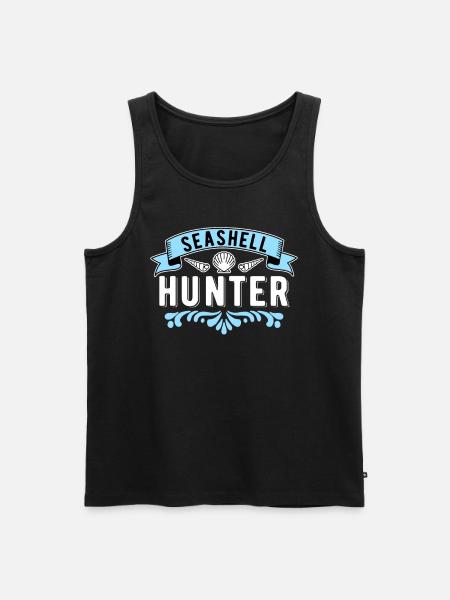Muschelsammler Muscheln Seashell Hunter - Männer Premium Bio Tank Top - Schwarz