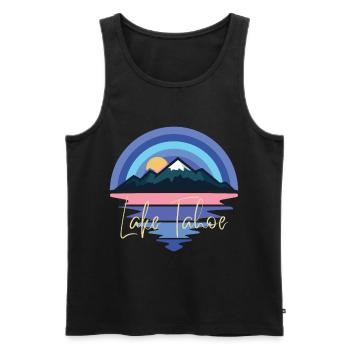 Lake Tahoe Nevada California Camping Nature Hiking - Men's Premium Organic Tank Top - black - Front - Michal (187cm)