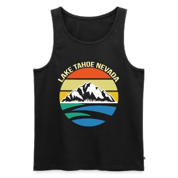 Montagnes Lac Tahoe Californie Nature Camping Randonnée - Débardeur bio Premium Homme - noir - Devant - Michal (187cm)