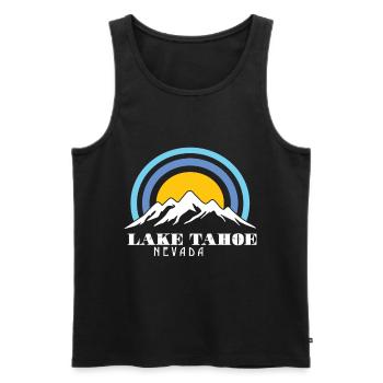 California Nevada Lake Tahoe Camping Hiking Wild - Men's Premium Organic Tank Top - black - Front - Michal (187cm)