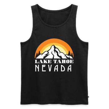 Nevada Lake Tahoe California Wildlife Camping Wall - Men's Premium Organic Tank Top - black - Front - Michal (187cm)