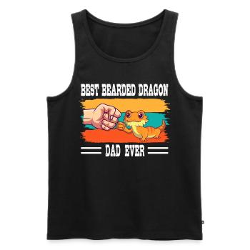 Best Bearded Dragon Dad Ever Lizard Papa Father - Men's Premium Organic Tank Top - black - Front - AI Model Male 178 light (178cm)