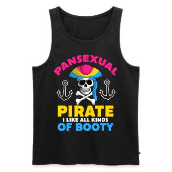 Pansexueller Pirat Lgbtq Pansexuell Pride Month - Männer Premium Bio Tank Top - Schwarz - Vorne - Michal (187cm)
