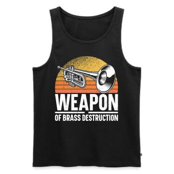 Trumpet Player Pun Retro Vintage - Männer Premium Bio Tank Top - Schwarz - Vorne - AI Model Male 178 light (178cm)