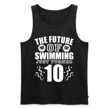 Schwimmer Schwimmen Spruch - Männer Premium Bio Tank Top - Schwarz - Vorne - Michal (187cm)