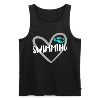 Schwimmer Schwimmen Spruch - Männer Premium Bio Tank Top - Schwarz - Vorne - Michal (187cm)