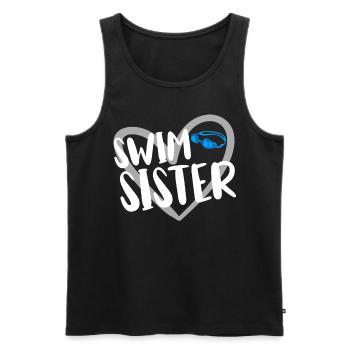 Schwimmer Schwimmen Spruch - Männer Premium Bio Tank Top - Schwarz - Vorne - Michal (187cm)