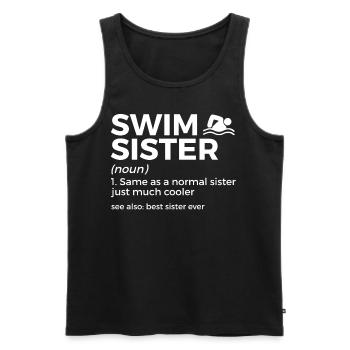 Schwimmer Schwimmen Spruch - Männer Premium Bio Tank Top - Schwarz - Vorne - Michal (187cm)