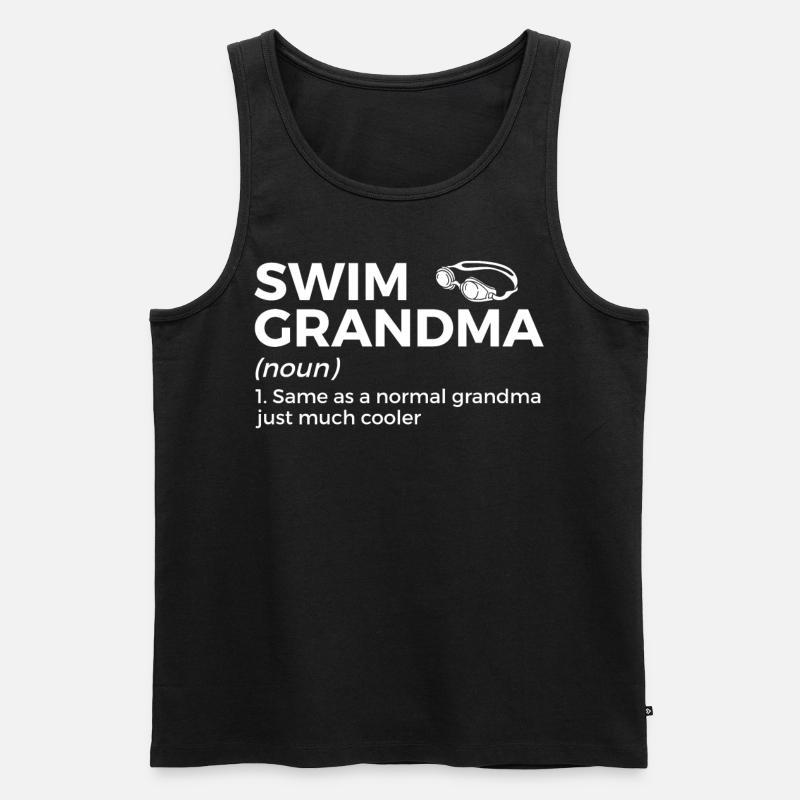 Schwimmer Schwimmen Spruch - Männer Premium Bio Tank Top - Schwarz