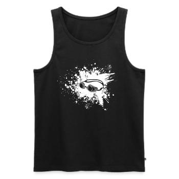 Schwimmer Schwimmen Spruch - Männer Premium Bio Tank Top - Schwarz - Vorne - Michal (187cm)