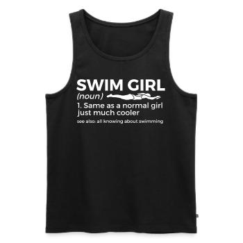 Schwimmer Schwimmen Spruch - Männer Premium Bio Tank Top - Schwarz - Vorne - Michal (187cm)
