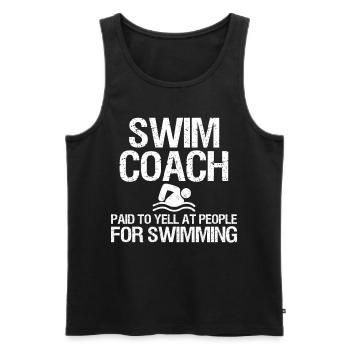 Schwimmer Schwimmen Spruch - Männer Premium Bio Tank Top - Schwarz - Vorne - Michal (187cm)