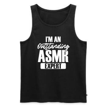 Reaktionstherapie ASMR Experte - Männer Premium Bio Tank Top - Schwarz - Vorne - AI Model Male 178 light (178cm)