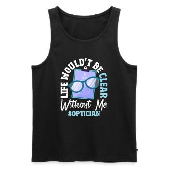Optometrie Augenoptikerin - Männer Premium Bio Tank Top - Schwarz - Vorne - AI Model Male 178 light (178cm)