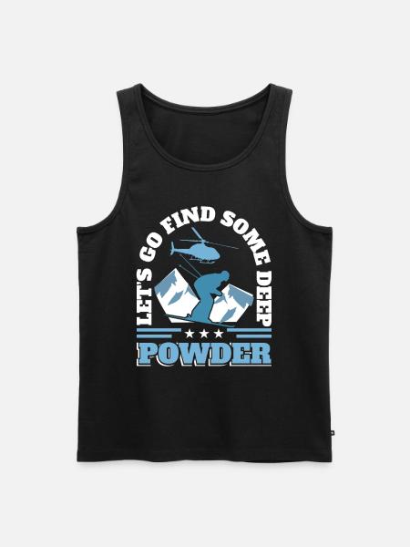 Heliskiing Helikopter Ski - Männer Premium Bio Tank Top - Schwarz