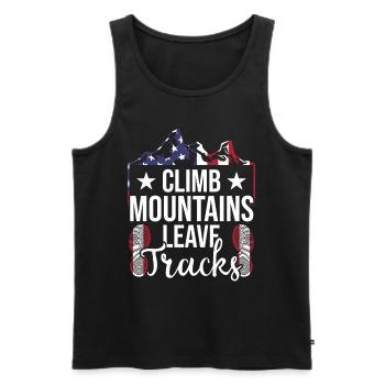 Wandern Wald Rucksacktourist Naturspaziergang Lieb - Männer Premium Bio Tank Top - Schwarz - Vorne - Michal (187cm)