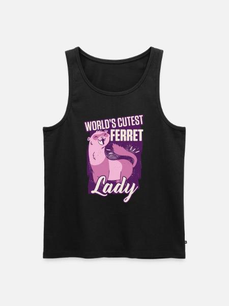 Ferret Weasel Pet Ghost Whisperer - Men's Premium Organic Tank Top - black