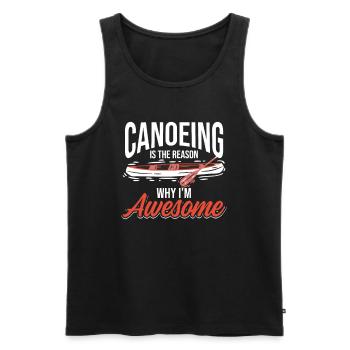 Canoeing River Rafting Canoe Kayaking Outdoor - Men's Premium Organic Tank Top - black - Front - Michal (187cm)