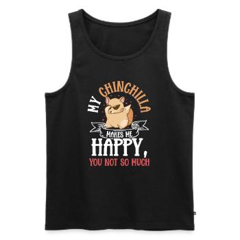 Chinchilla Zoology - Men's Premium Organic Tank Top - black - Front - Michal (187cm)