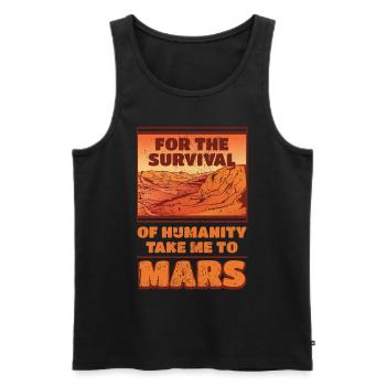 Astrologers Mars Space Enthusiasts Science - Men's Premium Organic Tank Top - black - Front - Michal (187cm)