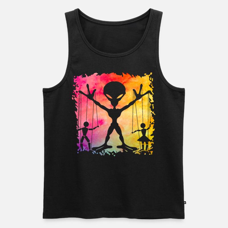 Alien - Männer Premium Bio Tank Top - Schwarz