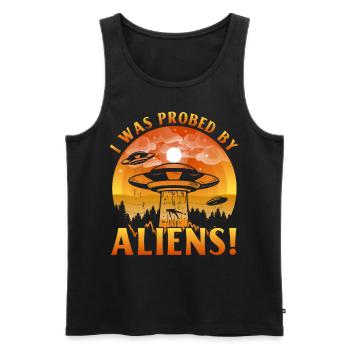 I was probed by Aliens - Männer Premium Bio Tank Top - Schwarz - Vorne - AI Model Male 178 light (178cm)