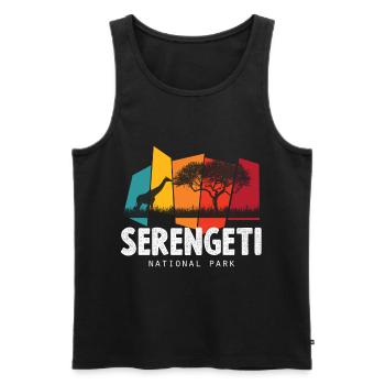 Serengeti Safari Parc National Afrique Savannah Giraf - Débardeur bio Premium Homme - noir - Devant - Michal (187cm)