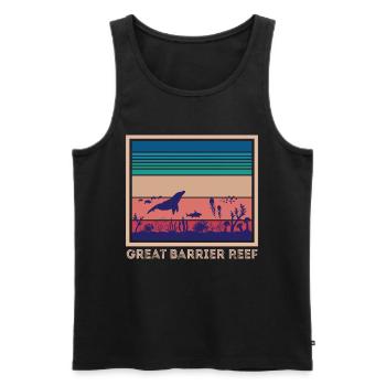 Korallenriff Australien Great Barrier Reef Tauchen - Männer Premium Bio Tank Top - Schwarz - Vorne - AI Model Male 178 light (178cm)
